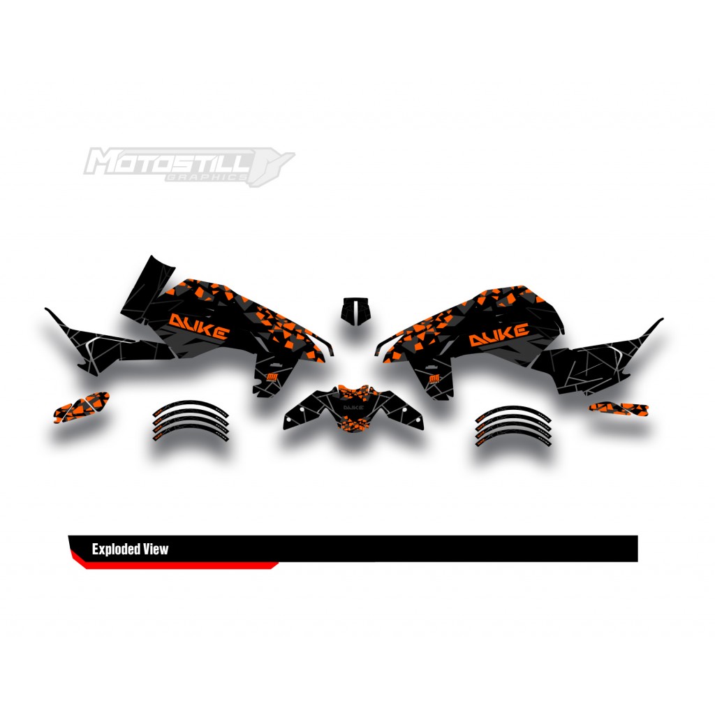 KTM DUKE 125-250-390 / 2024-2025 GRAPHIC STICKER SET - DECAL KIT 