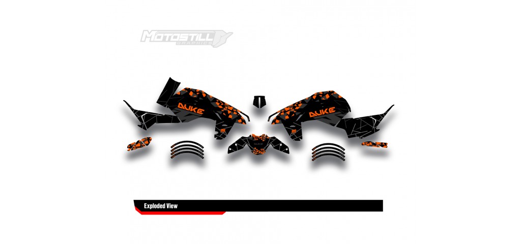 KTM DUKE 125-250-390 / 2024-2025 GRAPHIC STICKER SET - DECAL KIT 