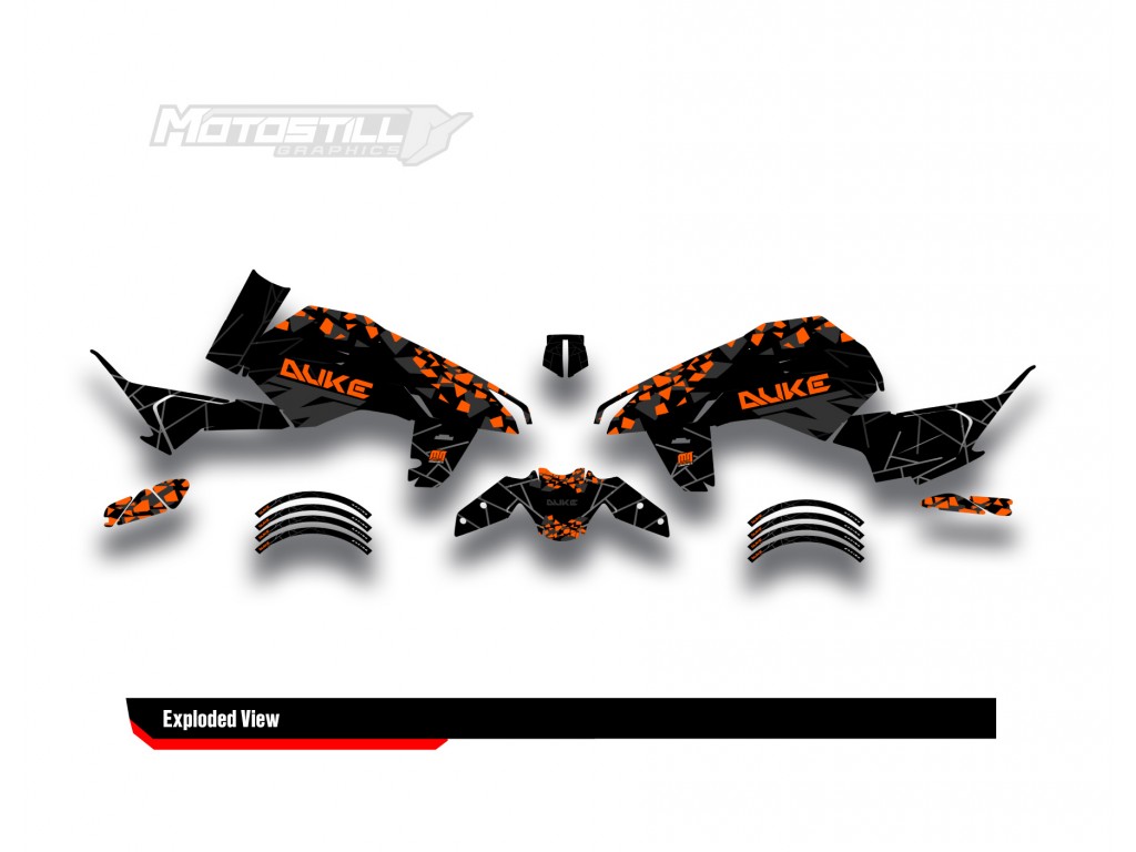 KTM DUKE 125-250-390 / 2024 GRAPHIC STICKER SET - DECAL KIT 