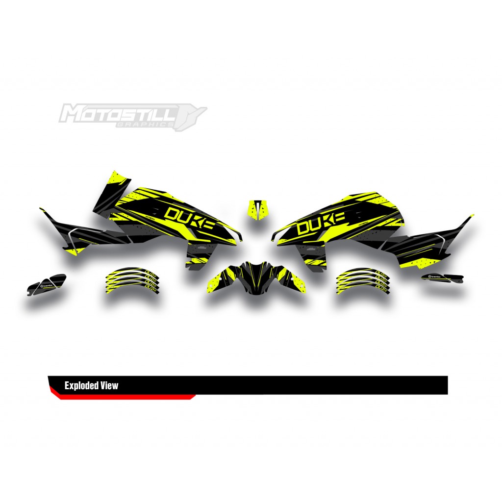 KTM DUKE 125-250-390 / 2024-2025 GRAPHIC STICKER SET - DECAL KIT 