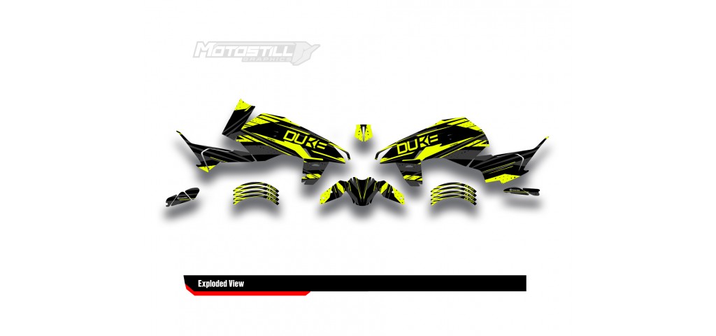 KTM DUKE 125-250-390 / 2024-2025 GRAPHIC STICKER SET - DECAL KIT 