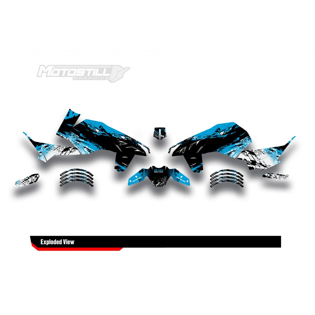 KTM DUKE 125-250-390 / 2024-2025 GRAPHIC STICKER SET - DECAL KIT 