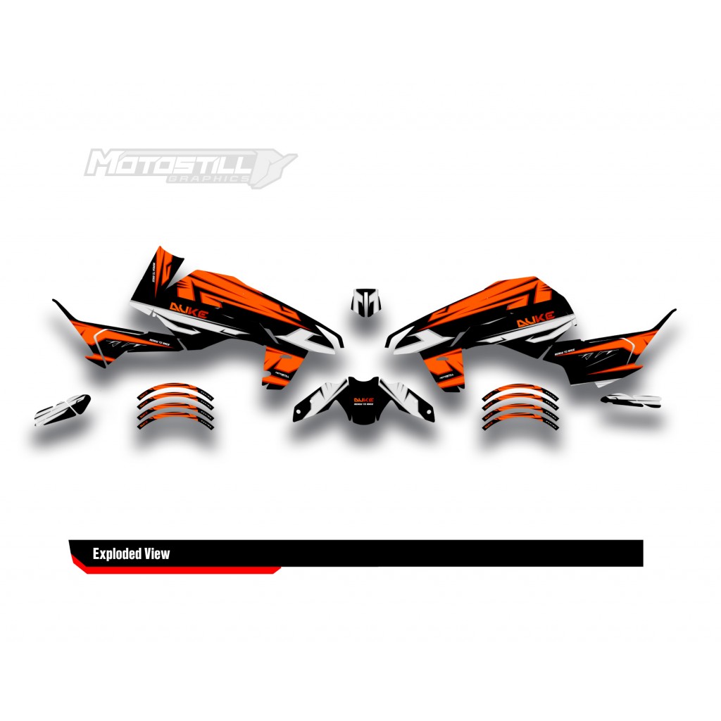 KTM DUKE 125-250-390 / 2024-2025 GRAPHIC STICKER SET - DECAL KIT 