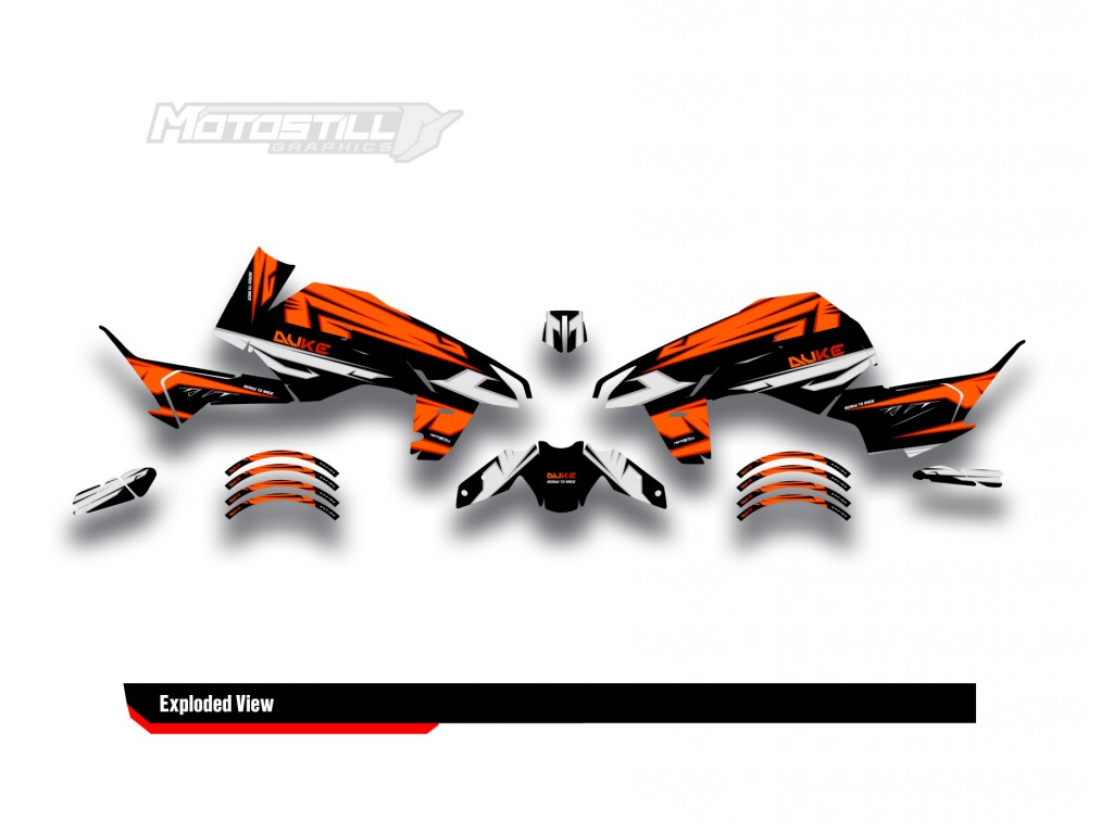 KTM DUKE 125-250-390 / 2024 GRAPHIC STICKER SET - DECAL KIT 