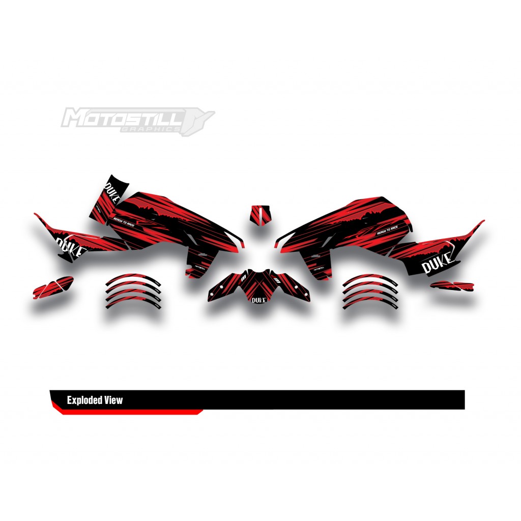 KTM DUKE 125-250-390 / 2024-2025 GRAPHIC STICKER SET - DECAL KIT 