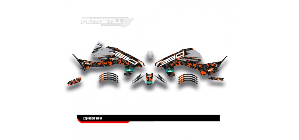 KTM DUKE 125-250-390 / 2024-2025 GRAPHIC STICKER SET - DECAL KIT 