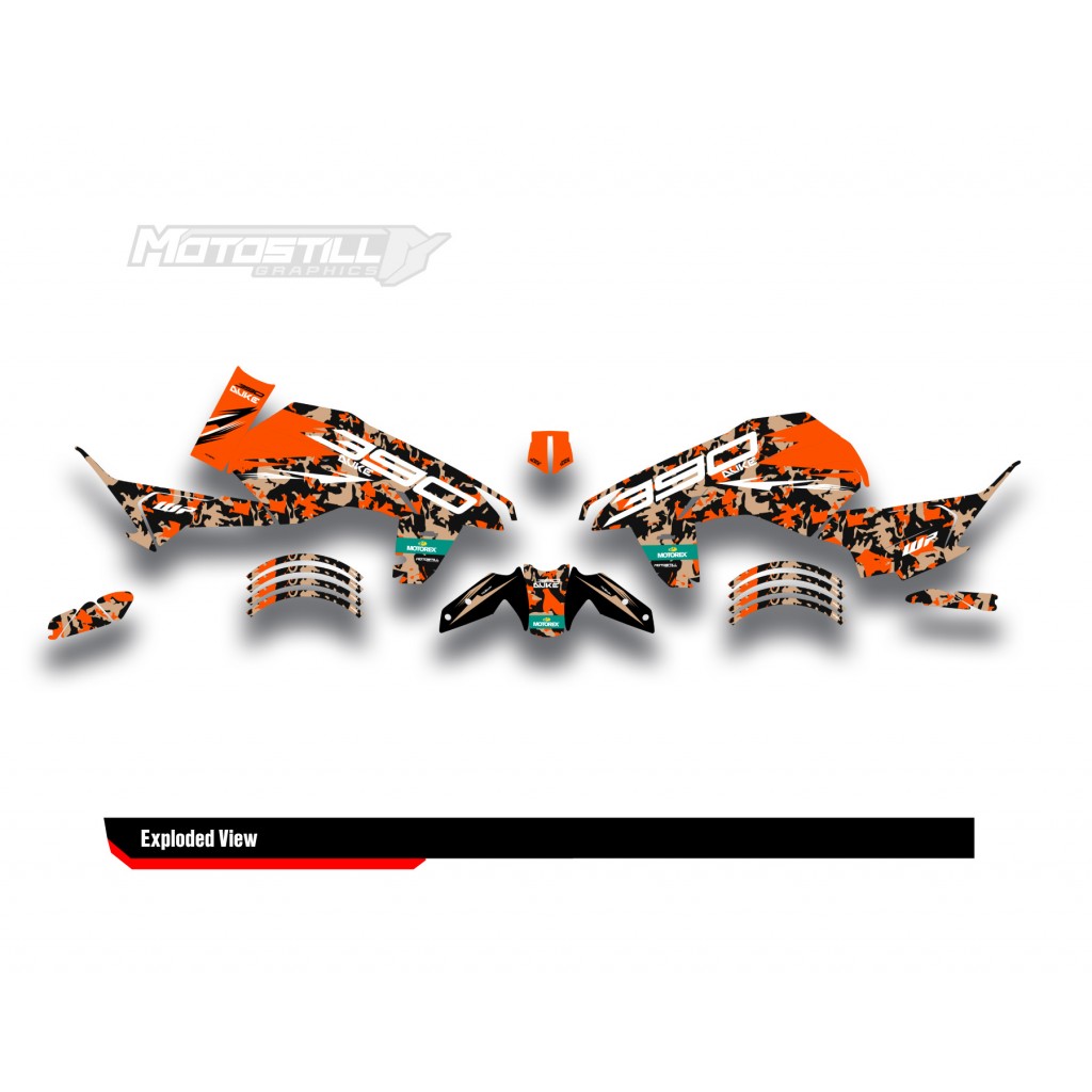 KTM DUKE 125-250-390 / 2024-2025 GRAPHIC STICKER SET - DECAL KIT 