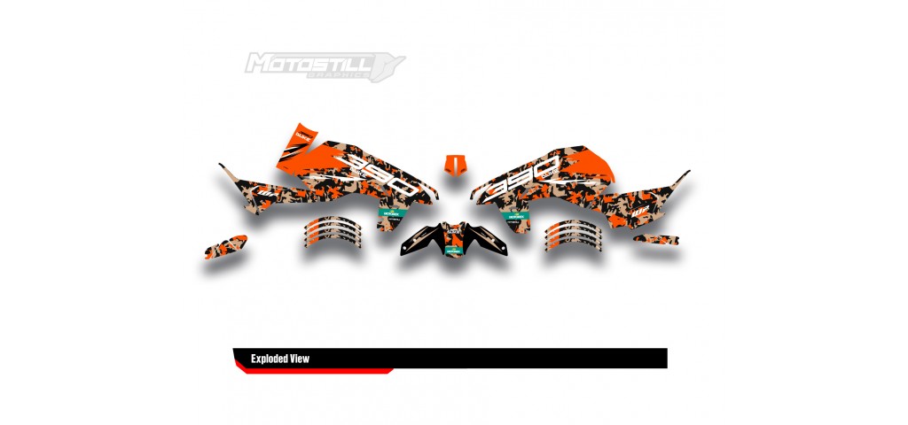 KTM DUKE 125-250-390 / 2024-2025 GRAPHIC STICKER SET - DECAL KIT 