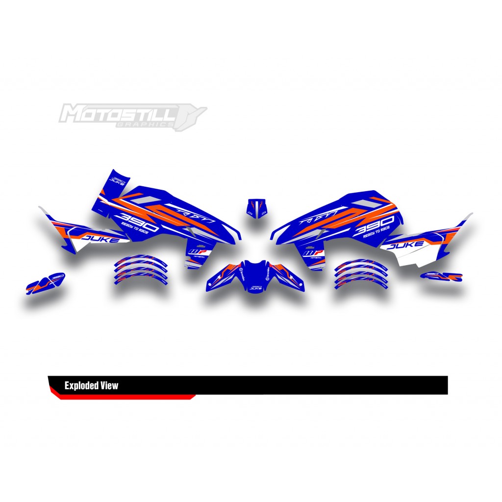 KTM DUKE 125-250-390 / 2024-2025 GRAPHIC STICKER SET - DECAL KIT 