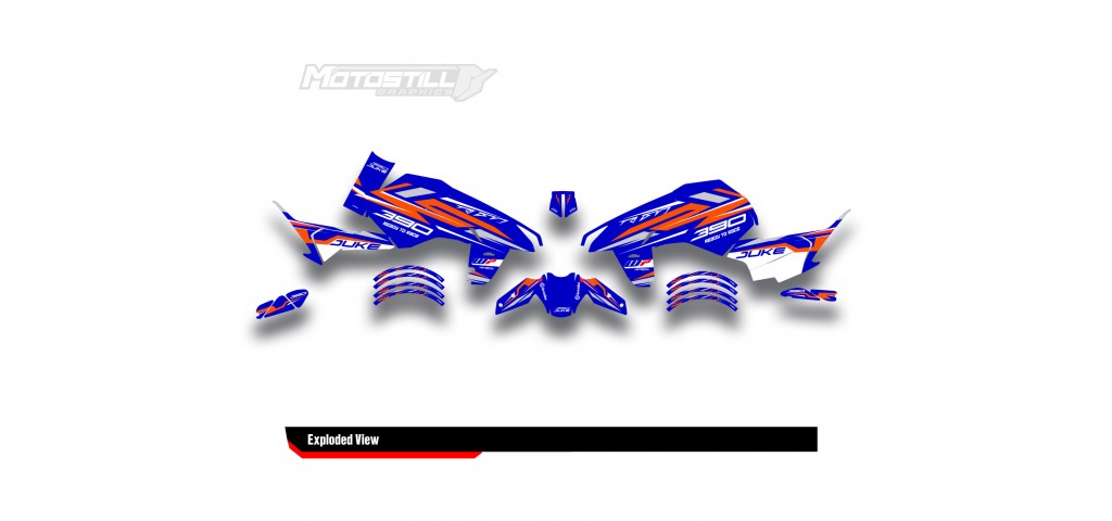 KTM DUKE 125-250-390 / 2024-2025 GRAPHIC STICKER SET - DECAL KIT 