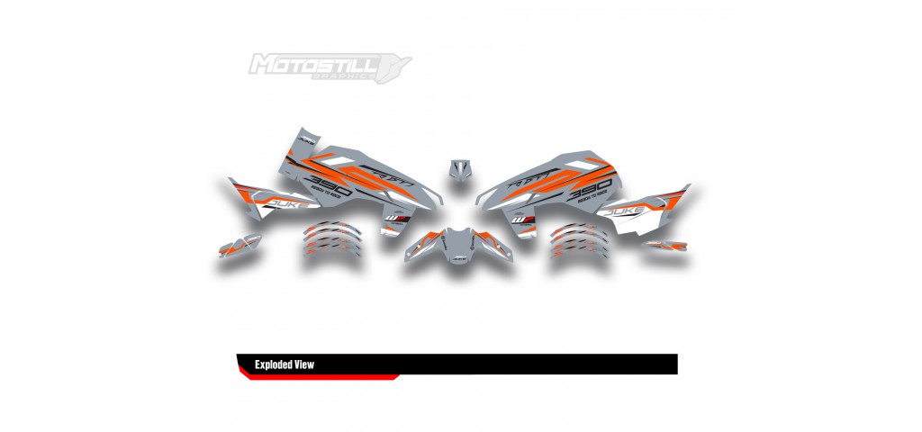 KTM DUKE 125-250-390 / 2024-2025 GRAPHIC STICKER SET - DECAL KIT 