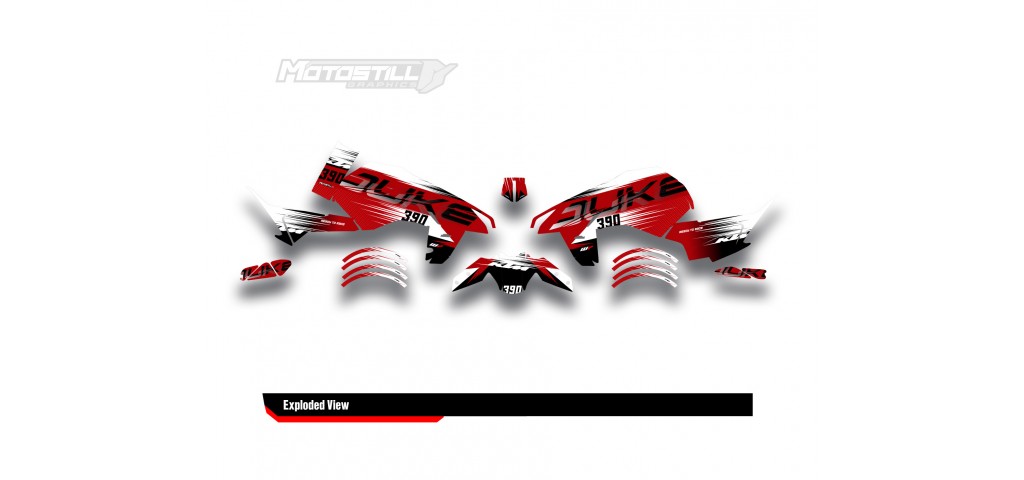 KTM DUKE 125-250-390 / 2024-2025 GRAPHIC STICKER SET - DECAL KIT 