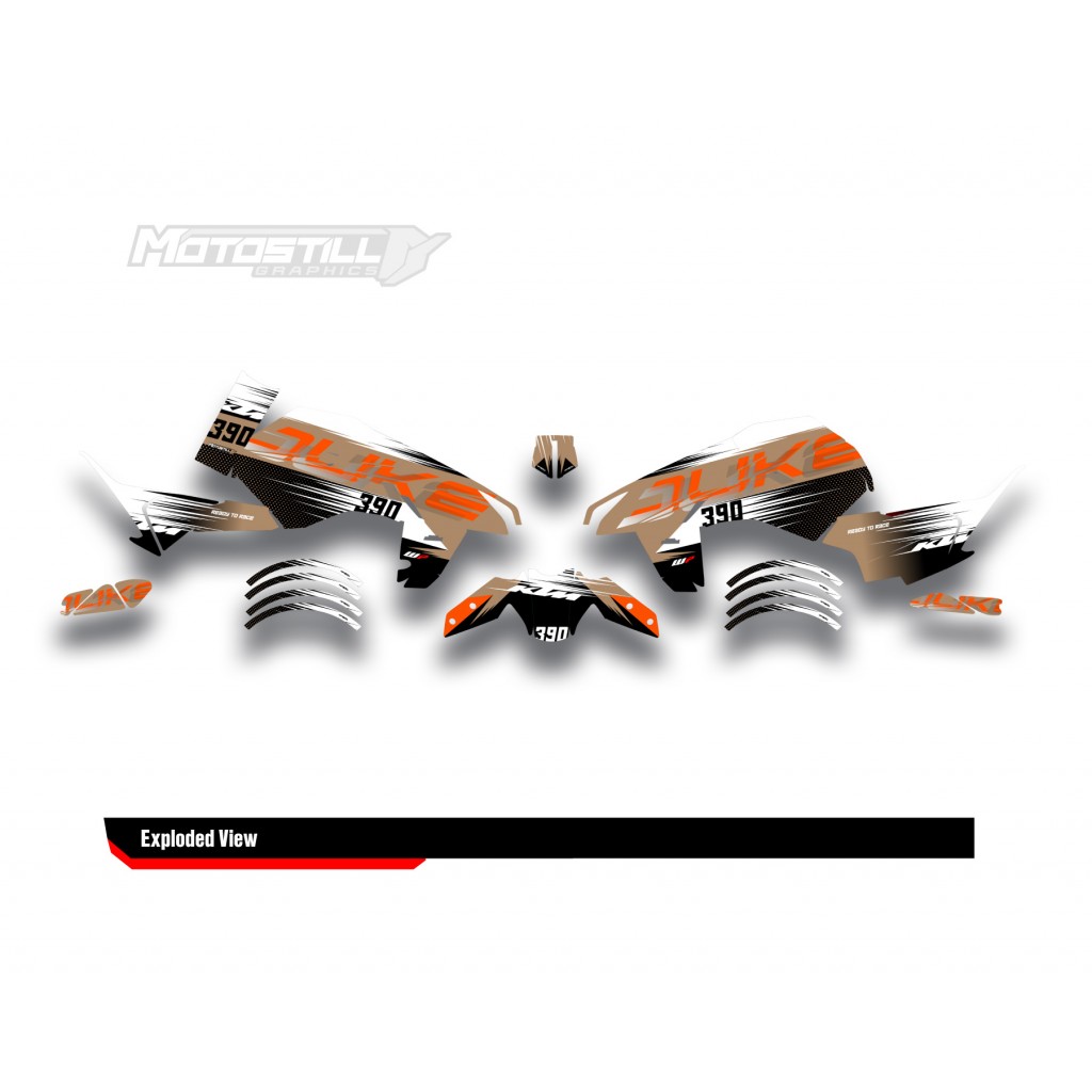 KTM DUKE 125-250-390 / 2024-2025 GRAPHIC STICKER SET - DECAL KIT 