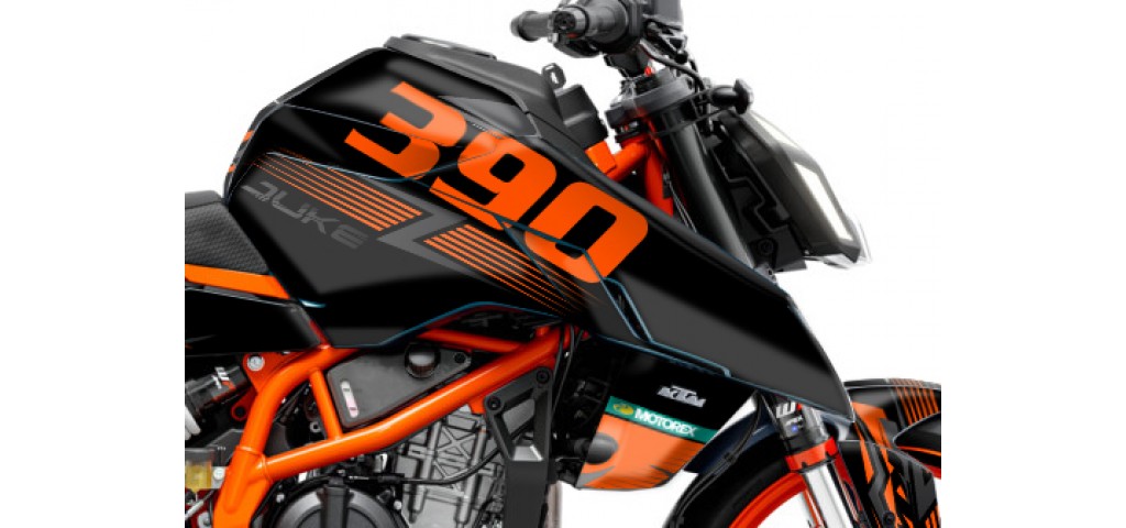 KTM DUKE 125 -250 - 390 / 2024 - 2025 GRAPHIC SET - DECAL KIT 
