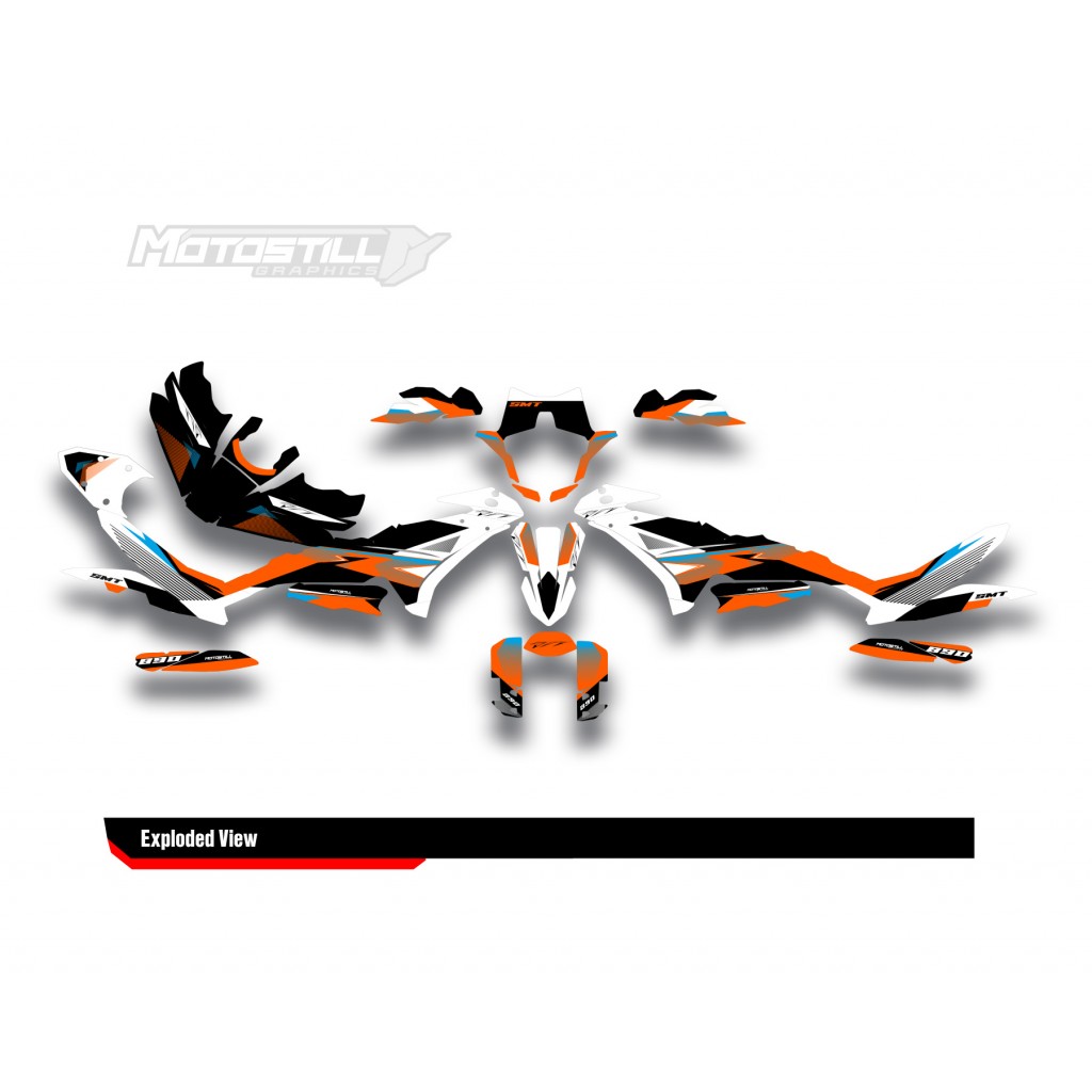 KTM 890 SMT 2023-2024 GRAPHIC STICKER SET / DECAL KIT