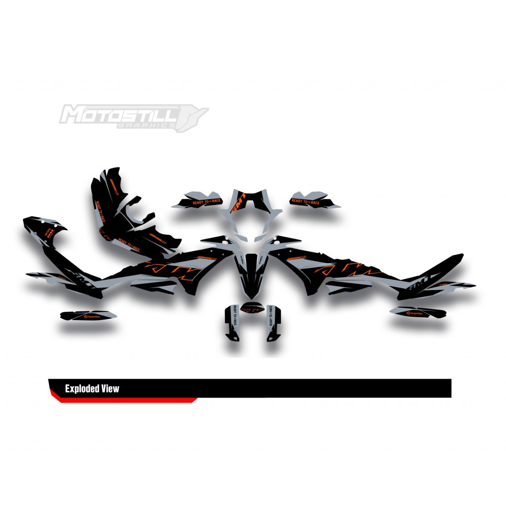 KTM 890 SMT 2023-2024 GRAPHIC STICKER SET / DECAL KIT
