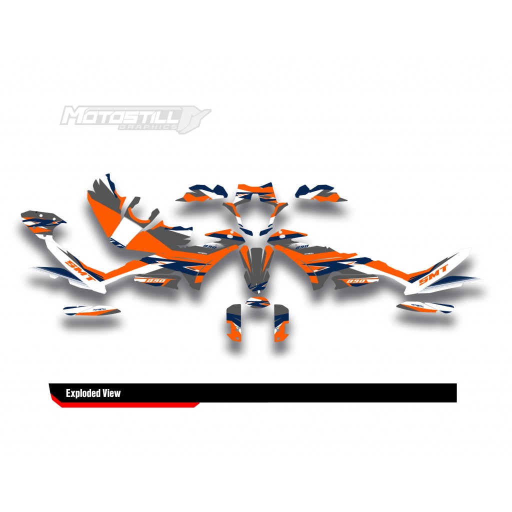 KTM 890 SMT 2023-2024 GRAPHIC STICKER SET / DECAL KIT