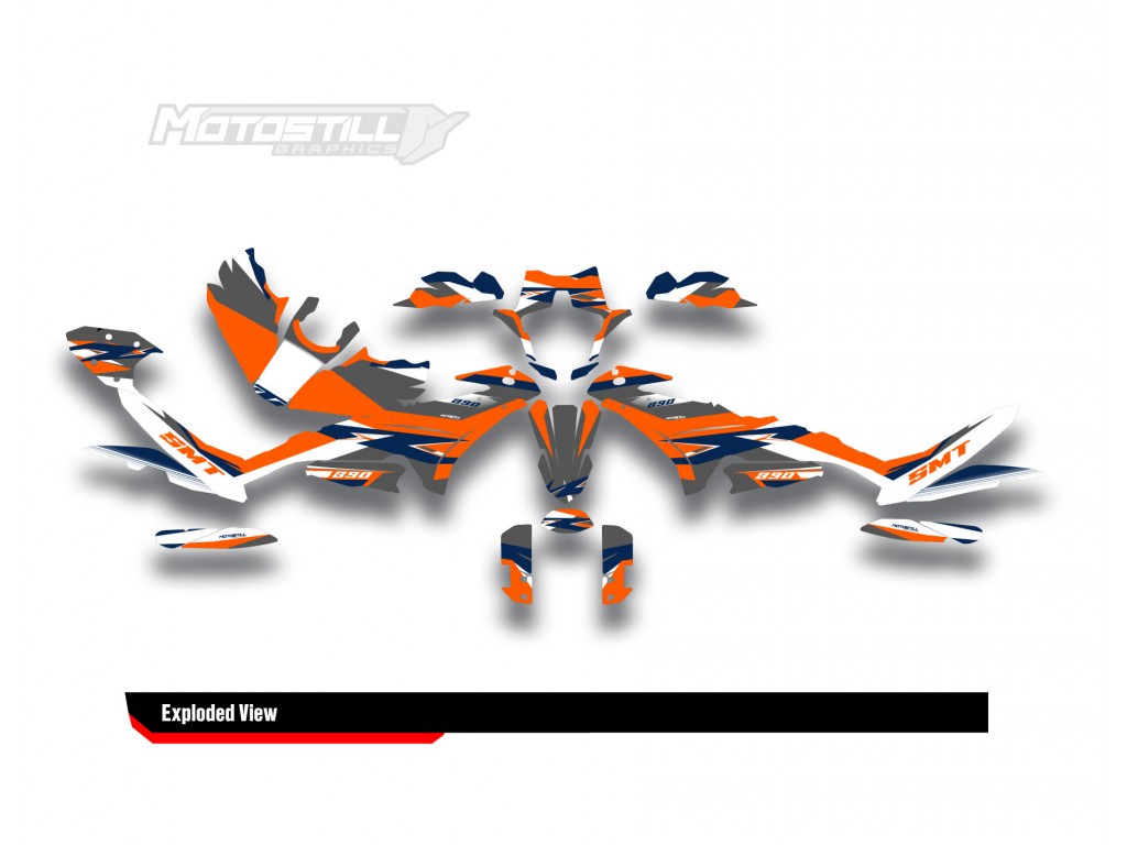 KTM 890 SMT 2023-2024 GRAPHIC STICKER SET / DECAL KIT