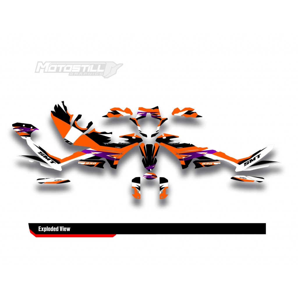 KTM 890 SMT 2023-2024 GRAPHIC STICKER SET / DECAL KIT
