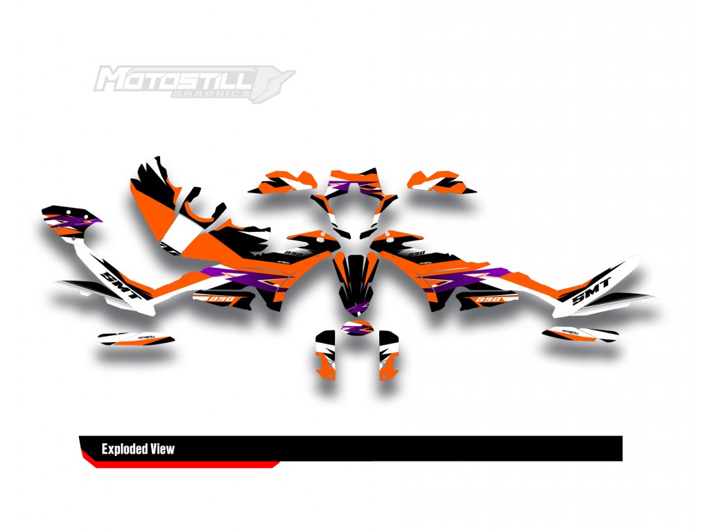 KTM 890 SMT 2023-2024 GRAPHIC STICKER SET / DECAL KIT