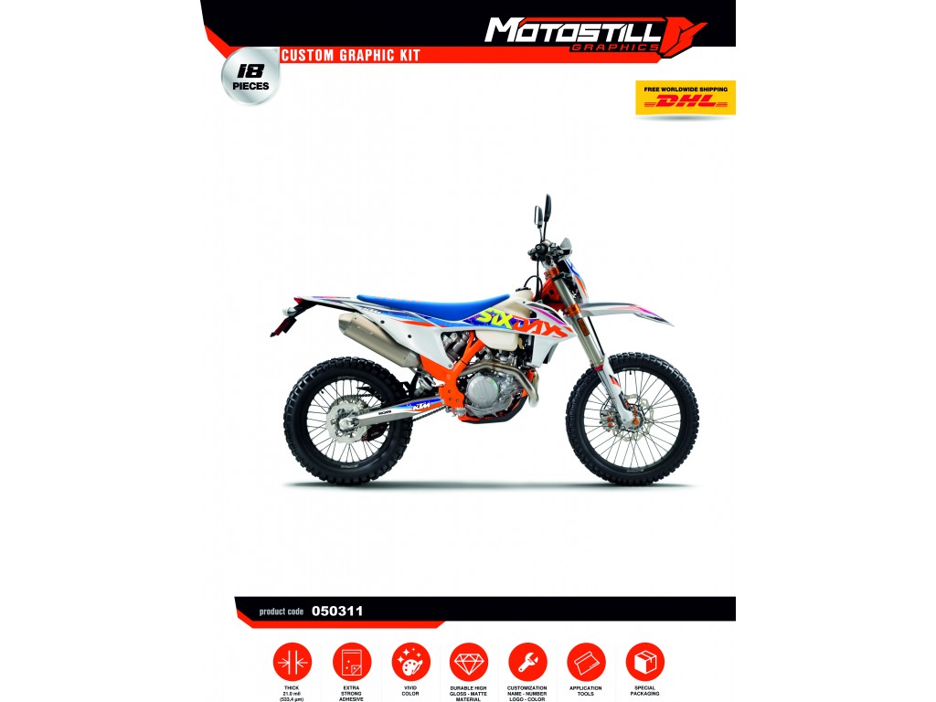 KTM EXC-XC-SX / 2009-2022 GRAPHIC STICKER SET DECAL KIT 