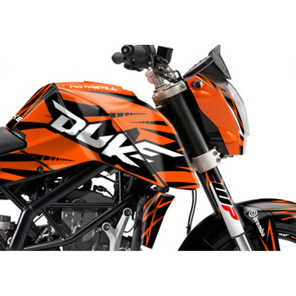 KTM DUKE 125 - 200 - 250 - 390 / 2011 - 2016 GRAPHIC SET - DECAL KIT 