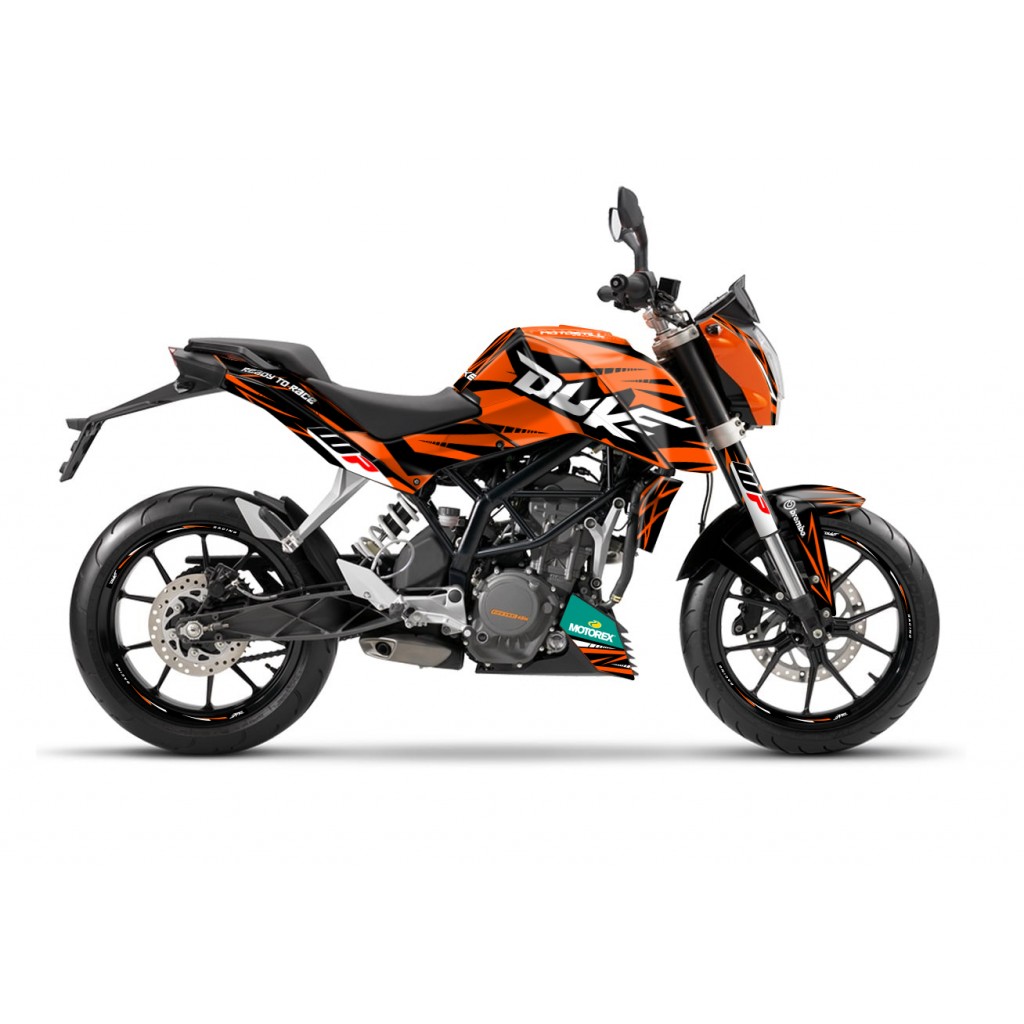 KTM DUKE 125 - 200 - 250 - 390 / 2011 - 2016 GRAPHIC STICKER SET - DECAL KIT 