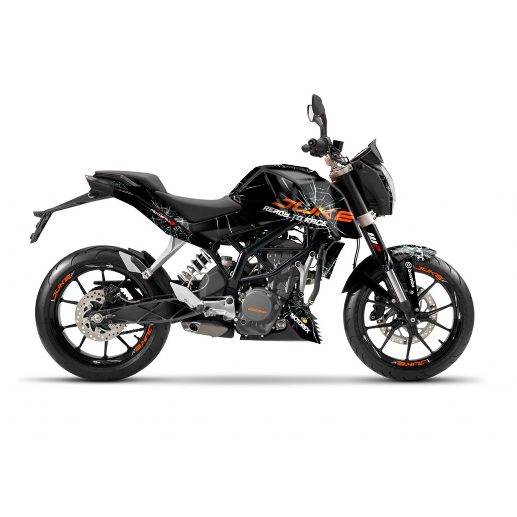 KTM DUKE 125 - 200 - 250 - 390 / 2011 - 2016 GRAPHIC STICKER SET - DECAL KIT 