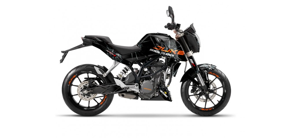 KTM DUKE 125 - 200 - 250 - 390 / 2011 - 2016 GRAPHIC STICKER SET - DECAL KIT 