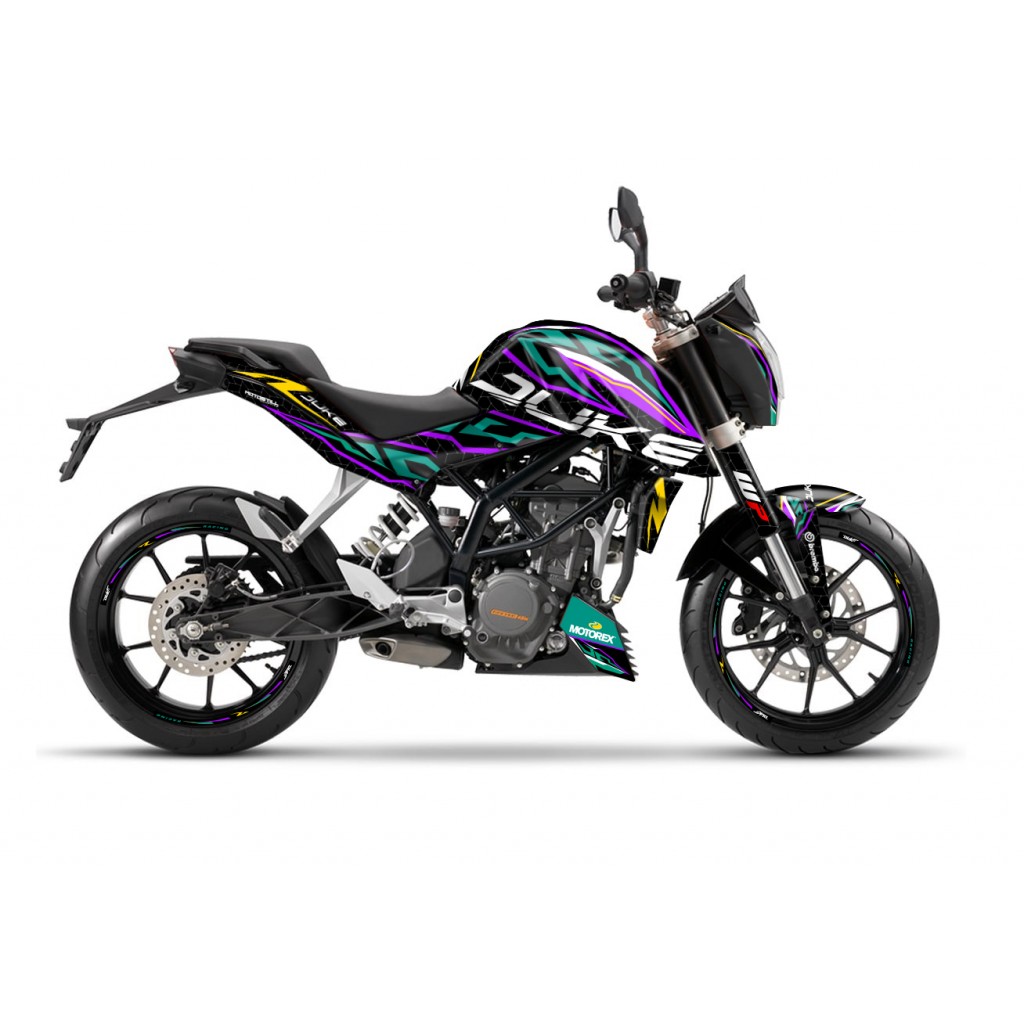 KTM DUKE 125 - 200 - 250 - 390 / 2011 - 2016 GRAPHIC STICKER SET - DECAL KIT 