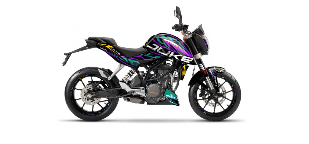 KTM DUKE 125 - 200 - 250 - 390 / 2011 - 2016 GRAPHIC STICKER SET - DECAL KIT 