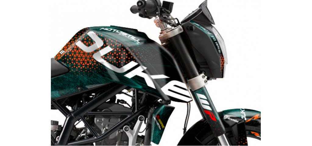 KTM DUKE 125 - 200 - 250 - 390 / 2011 - 2016 GRAPHIC SET - DECAL KIT 