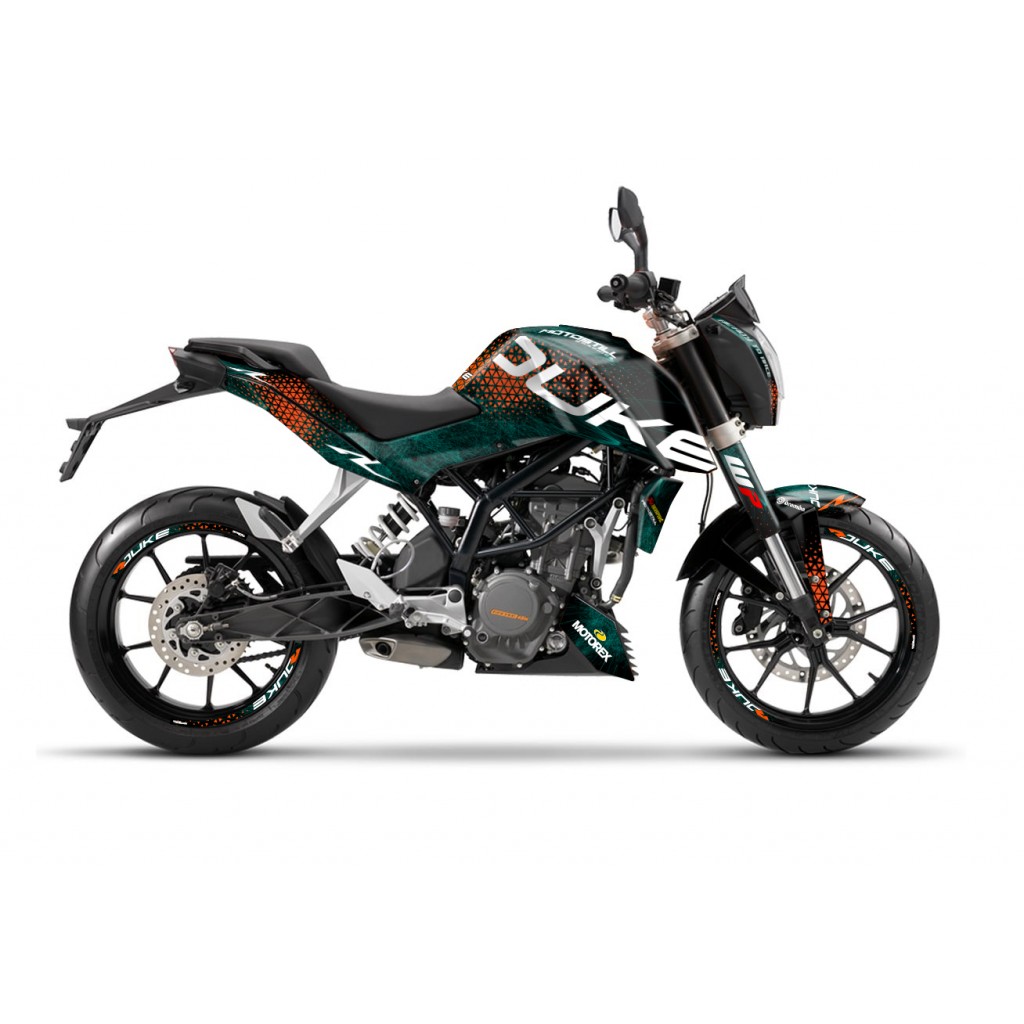 KTM DUKE 125 - 200 - 250 - 390 / 2011 - 2016 GRAPHIC STICKER SET - DECAL KIT 