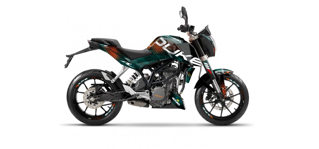KTM DUKE 125 - 200 - 250 - 390 / 2011 - 2016 GRAPHIC STICKER SET - DECAL KIT 