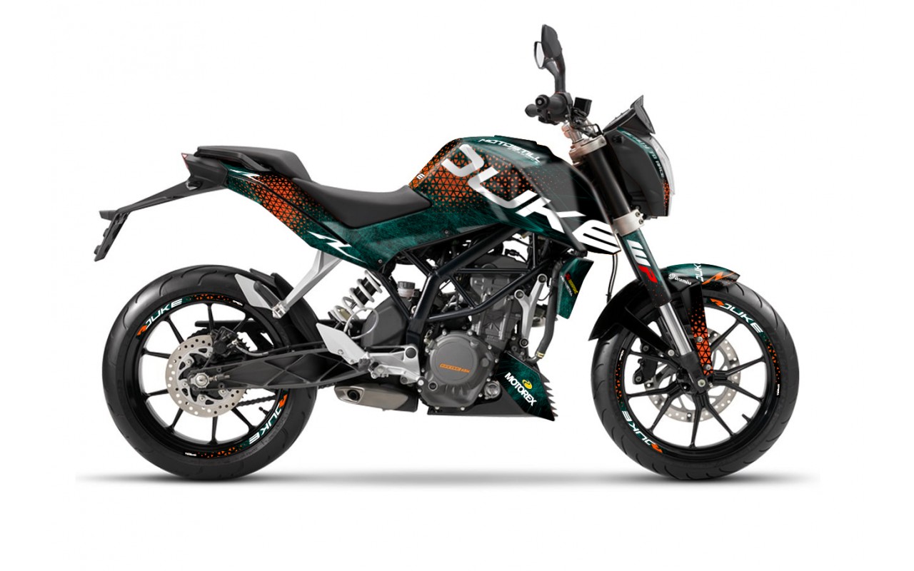 KTM DUKE 125 - 200 - 250 - 390 / 2011 - 2016 GRAPHIC STICKER SET - DECAL KIT 