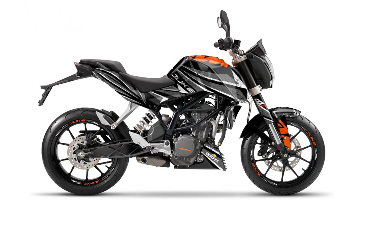 KTM DUKE 125 - 200 - 250 - 390 / 2011 - 2016 GRAPHIC STICKER SET - DECAL KIT 