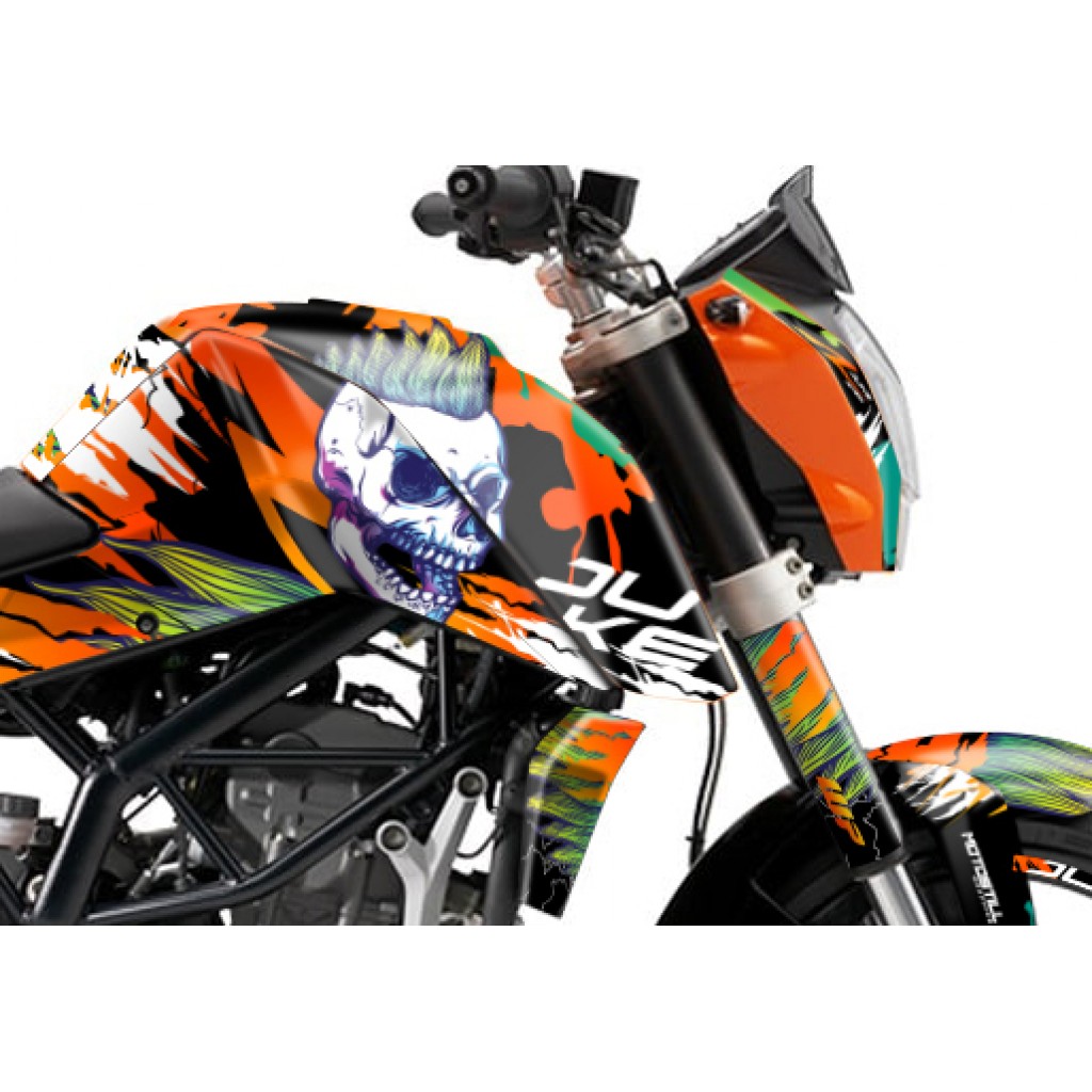 KTM DUKE 125 - 200 - 250 - 390 / 2011 - 2016 GRAPHIC SET - DECAL KIT 
