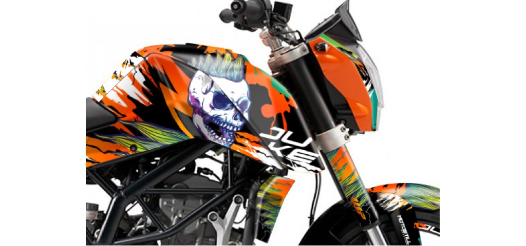 KTM DUKE 125 - 200 - 250 - 390 / 2011 - 2016 GRAPHIC SET - DECAL KIT 