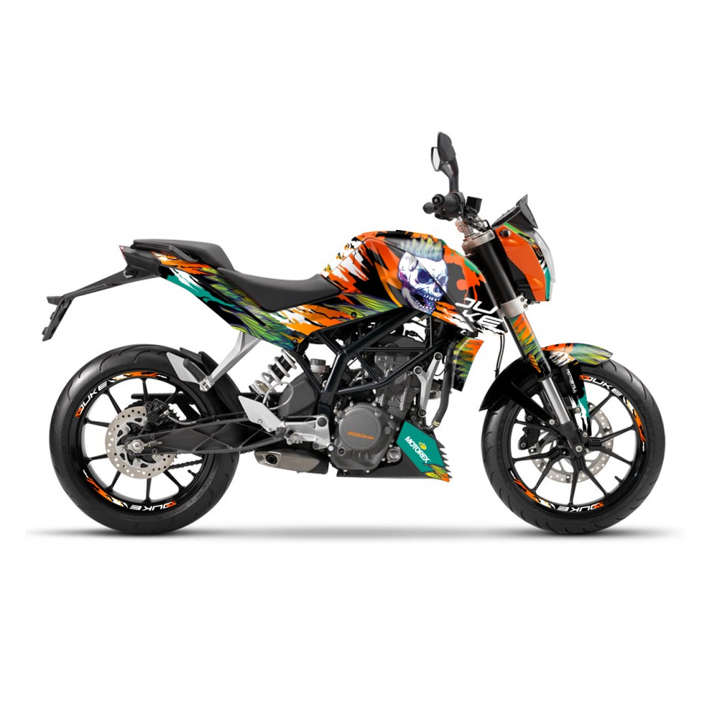 KTM DUKE 125 - 200 - 250 - 390 / 2011 - 2016 GRAPHIC STICKER SET - DECAL KIT 