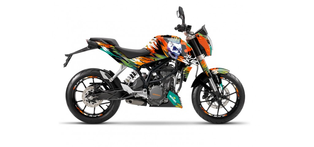 KTM DUKE 125 - 200 - 250 - 390 / 2011 - 2016 GRAPHIC STICKER SET - DECAL KIT 