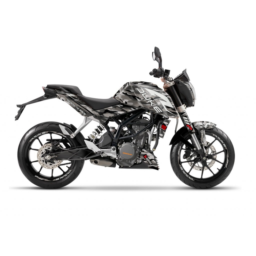 KTM DUKE 125 - 200 - 250 - 390 / 2011 - 2016 GRAPHIC STICKER SET - DECAL KIT 