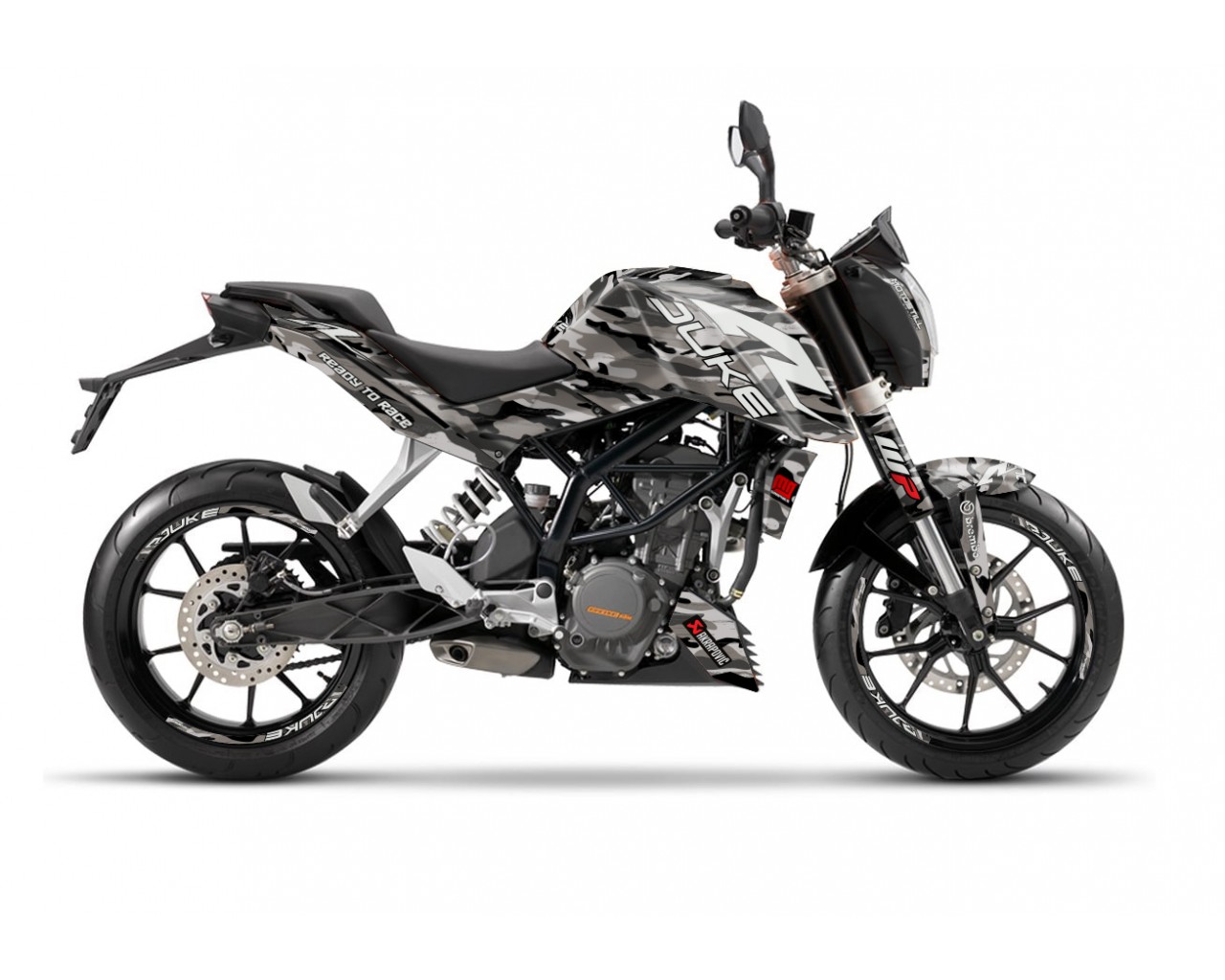 KTM DUKE 125 - 200 - 250 - 390 / 2011 - 2016 GRAPHIC STICKER SET - DECAL KIT 