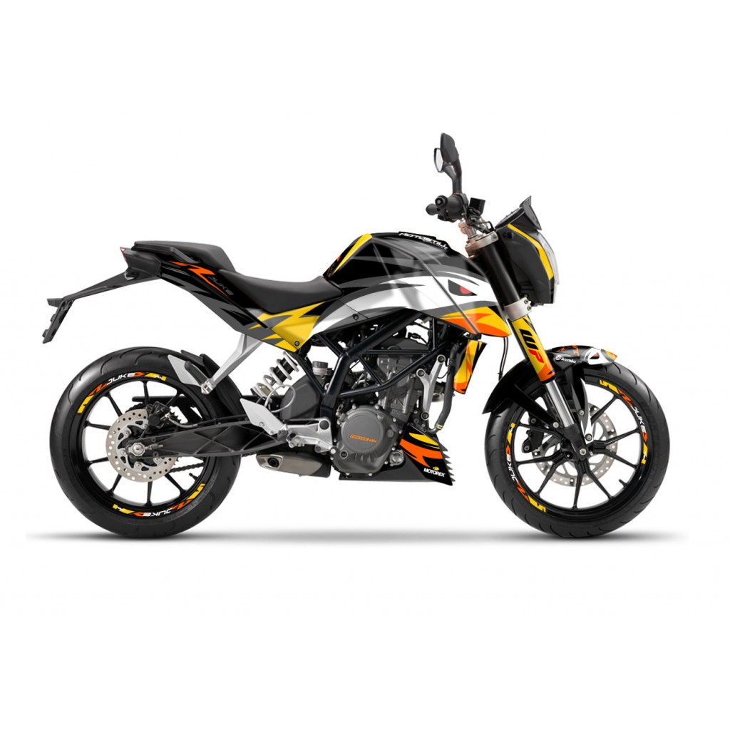 KTM DUKE 125 - 200 - 250 - 390 / 2011 - 2016 GRAPHIC STICKER SET - DECAL KIT 