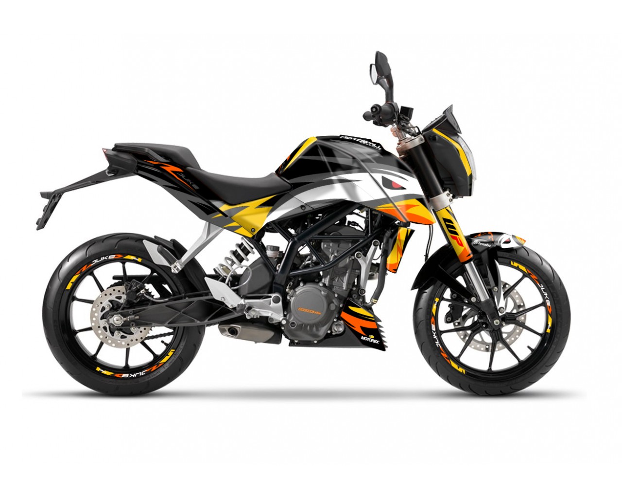 KTM DUKE 125 - 200 - 250 - 390 / 2011 - 2016 GRAPHIC STICKER SET - DECAL KIT 