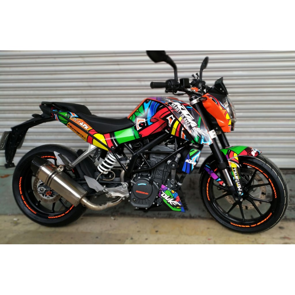 KTM DUKE 125 - 200 - 250 - 390 / 2011 - 2016 GRAPHIC STICKER SET - DECAL KIT 