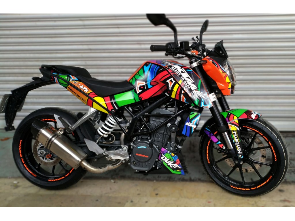 KTM DUKE 125 - 200 - 250 - 390 / 2011 - 2016 GRAPHIC STICKER SET - DECAL KIT 