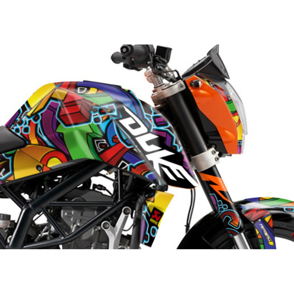 KTM DUKE 125 - 200 - 250 - 390 / 2011 - 2016 GRAPHIC SET - DECAL KIT 