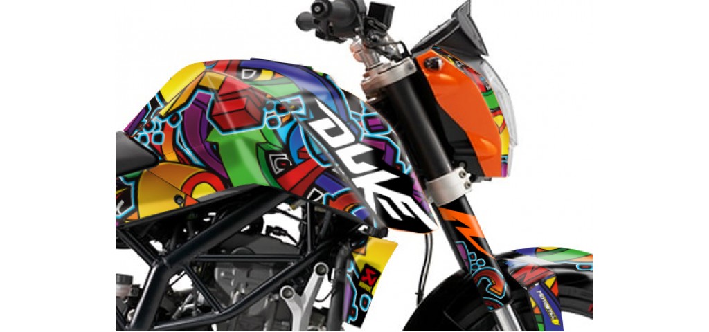 KTM DUKE 125 - 200 - 250 - 390 / 2011 - 2016 GRAPHIC SET - DECAL KIT 