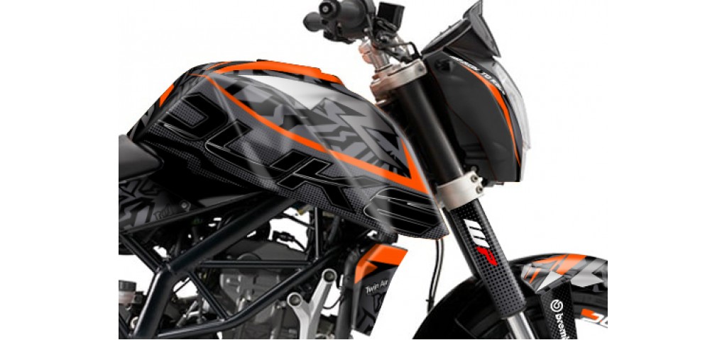KTM DUKE 125 - 200 - 250 - 390 / 2011 - 2016 GRAPHIC SET - DECAL KIT 