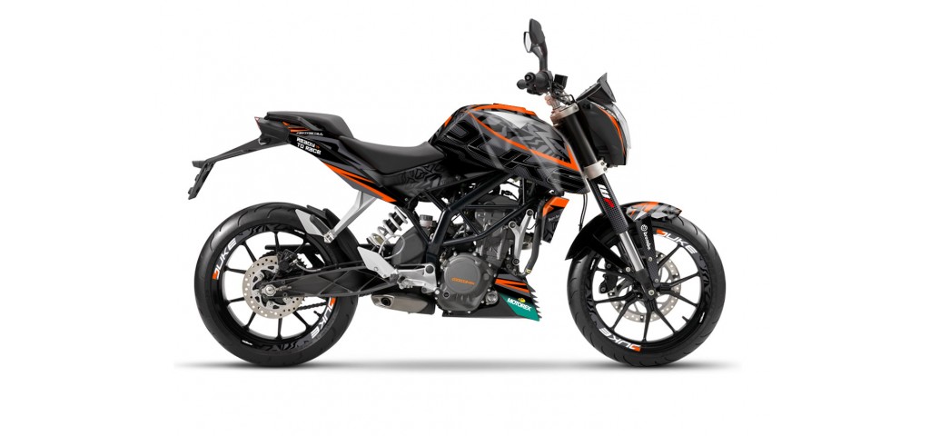 KTM DUKE 125 - 200 - 250 - 390 / 2011 - 2016 GRAPHIC STICKER SET - DECAL KIT 